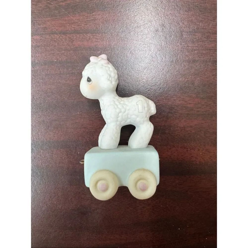 Precious Moments Year 1 Lamb Birthday Train Car-  Happy Birthday Little Lamb